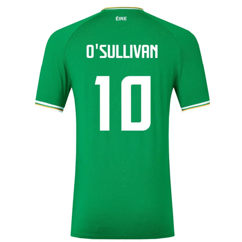 Danxen Barn Irland Denise O'sullivan #10 Grønn Hjemmetrøye Drakt Trøye 24-26 Skjorter T-Skjorte