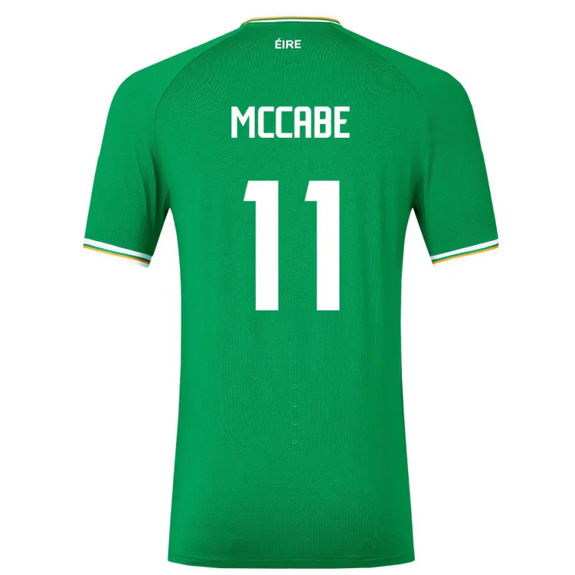 Danxen Barn Irland Katie Mccabe #11 Grønn Hjemmetrøye Drakt Trøye 24-26 Skjorter T-Skjorte