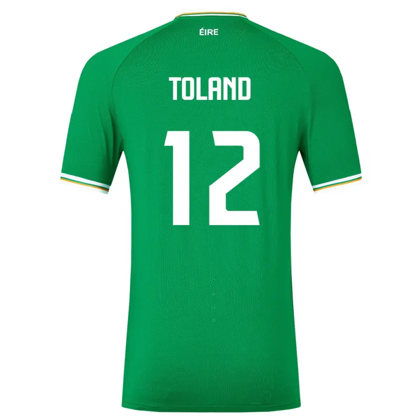 Danxen Barn Irland Tyler Toland #12 Grønn Hjemmetrøye Drakt Trøye 24-26 Skjorter T-Skjorte