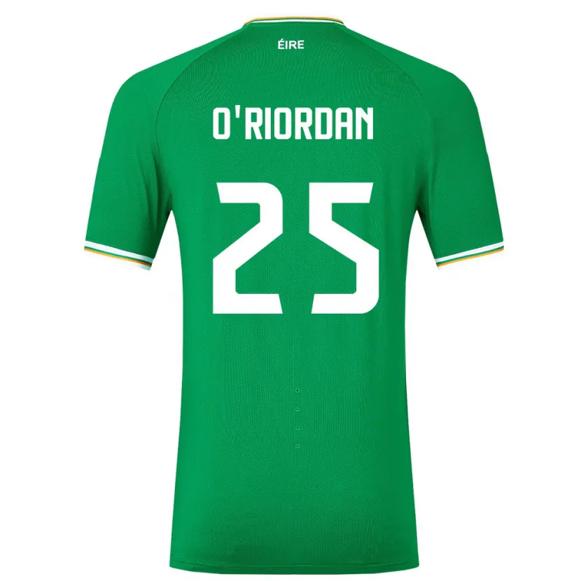 Danxen Barn Irland Claire O'riordan #25 Grønn Hjemmetrøye Drakt Trøye 24-26 Skjorter T-Skjorte