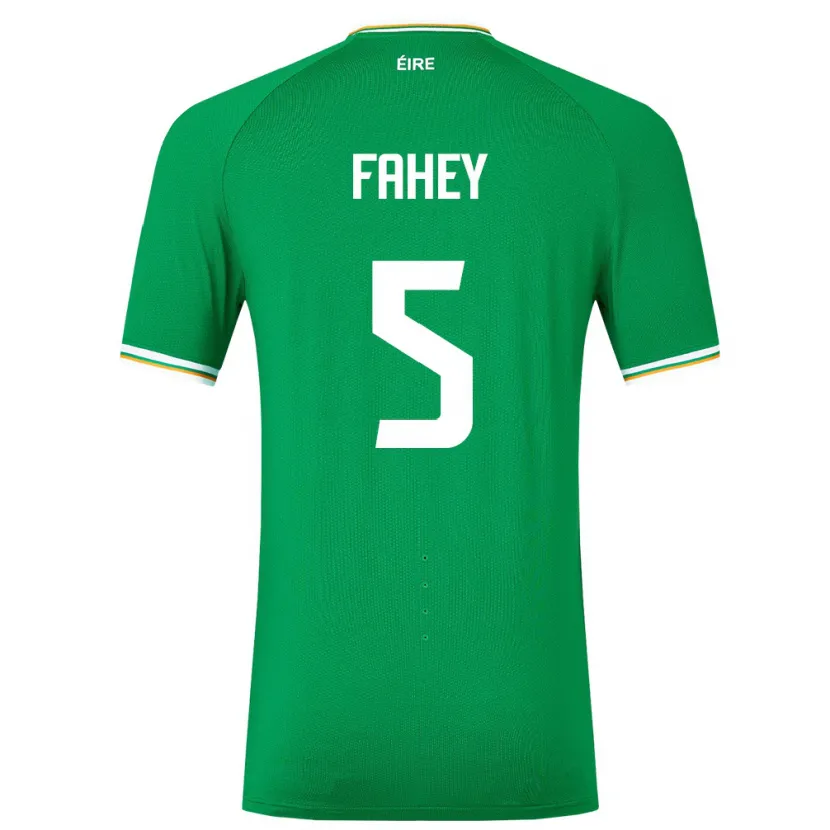 Danxen Barn Irland Niamh Fahey #5 Grønn Hjemmetrøye Drakt Trøye 24-26 Skjorter T-Skjorte