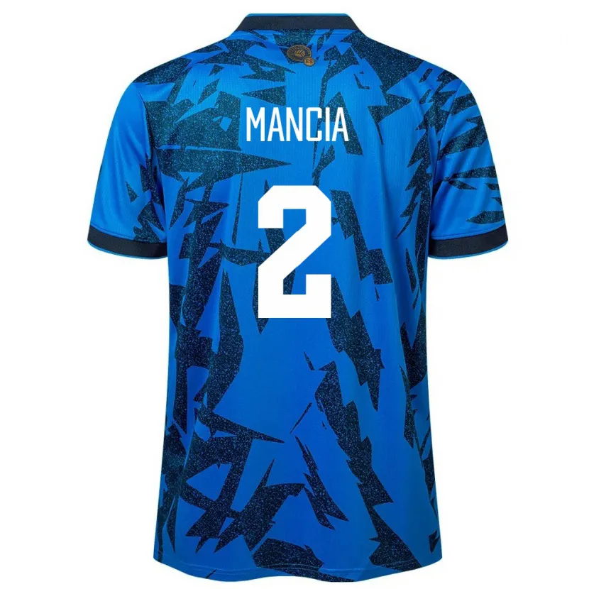 Danxen Barn El Salvador Steven Mancia #2 Blå Hjemmetrøye Drakt Trøye 24-26 Skjorter T-Skjorte