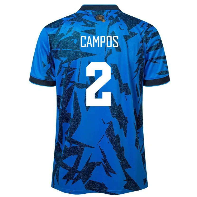 Danxen Barn El Salvador Adonis Campos #2 Blå Hjemmetrøye Drakt Trøye 24-26 Skjorter T-Skjorte