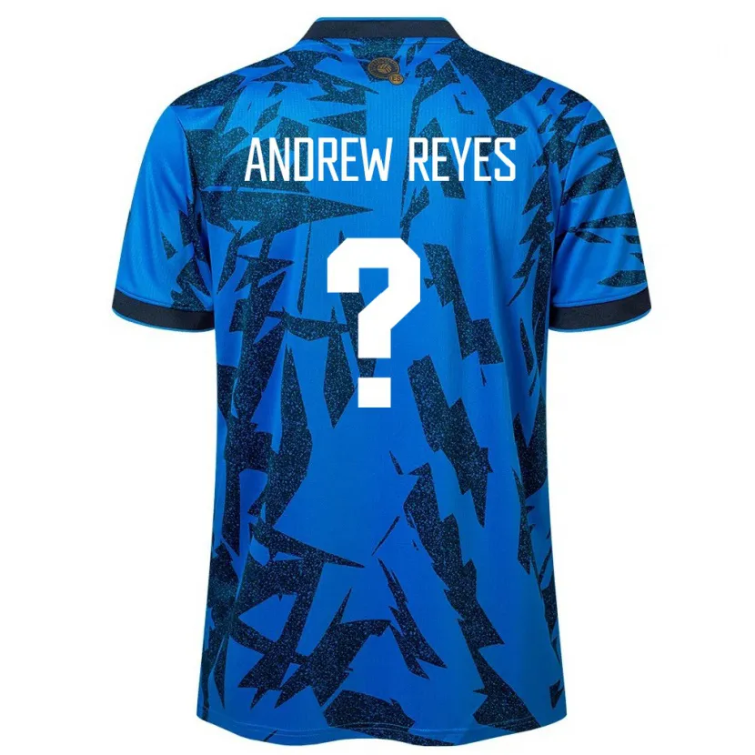 Danxen Barn El Salvador Andrew Reyes #0 Blå Hjemmetrøye Drakt Trøye 24-26 Skjorter T-Skjorte