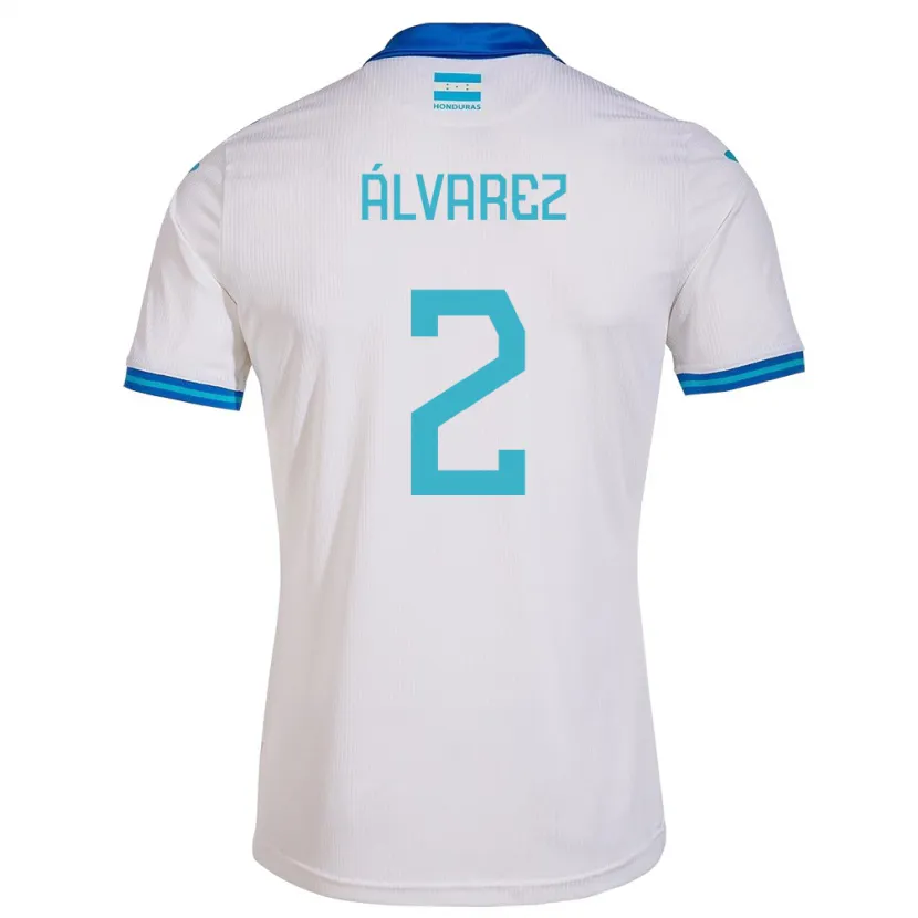 Danxen Barn Honduras Kevin Álvarez #2 Hvit Hjemmetrøye Drakt Trøye 24-26 Skjorter T-Skjorte