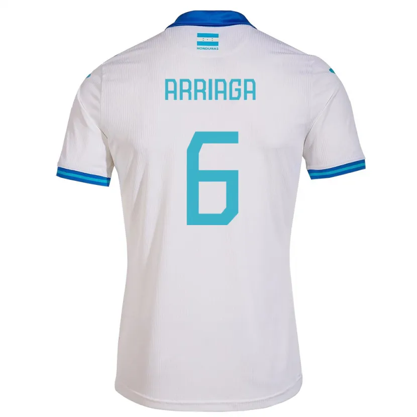 Danxen Barn Honduras Javier Arriaga #6 Hvit Hjemmetrøye Drakt Trøye 24-26 Skjorter T-Skjorte