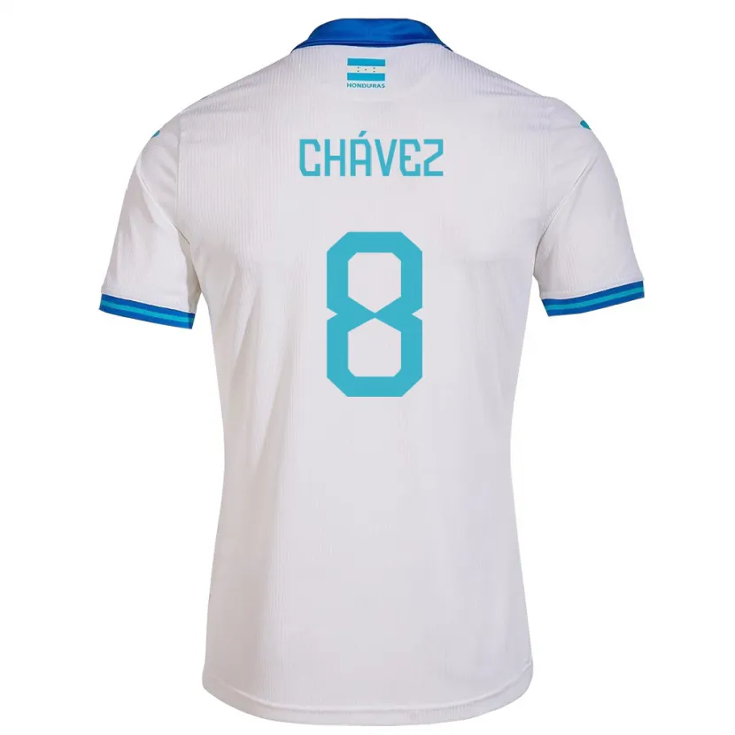 Danxen Barn Honduras Gerson Chávez #8 Hvit Hjemmetrøye Drakt Trøye 24-26 Skjorter T-Skjorte