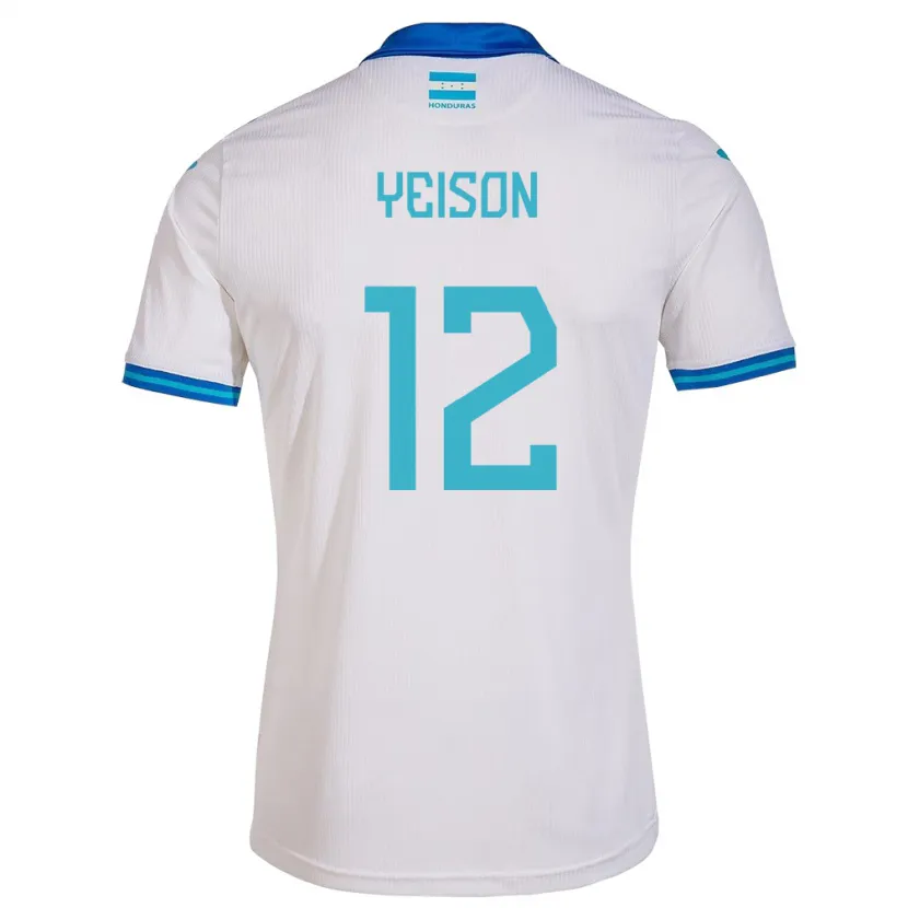Danxen Barn Honduras Yeison Mejía #12 Hvit Hjemmetrøye Drakt Trøye 24-26 Skjorter T-Skjorte