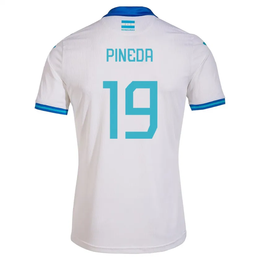 Danxen Barn Honduras Carlos Pineda #19 Hvit Hjemmetrøye Drakt Trøye 24-26 Skjorter T-Skjorte