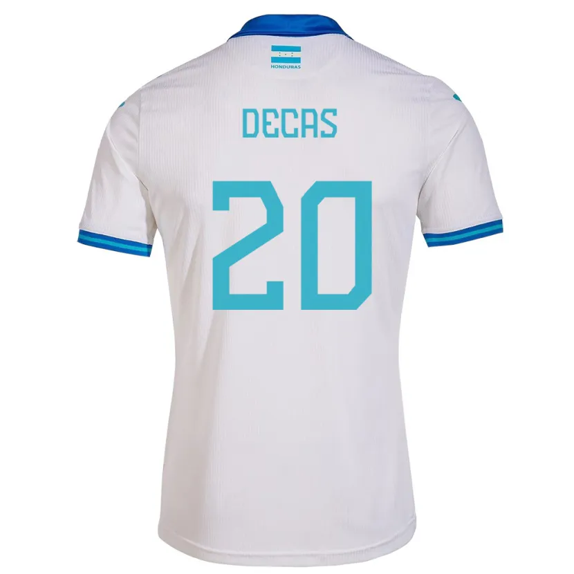 Danxen Barn Honduras Wesly Decas #20 Hvit Hjemmetrøye Drakt Trøye 24-26 Skjorter T-Skjorte