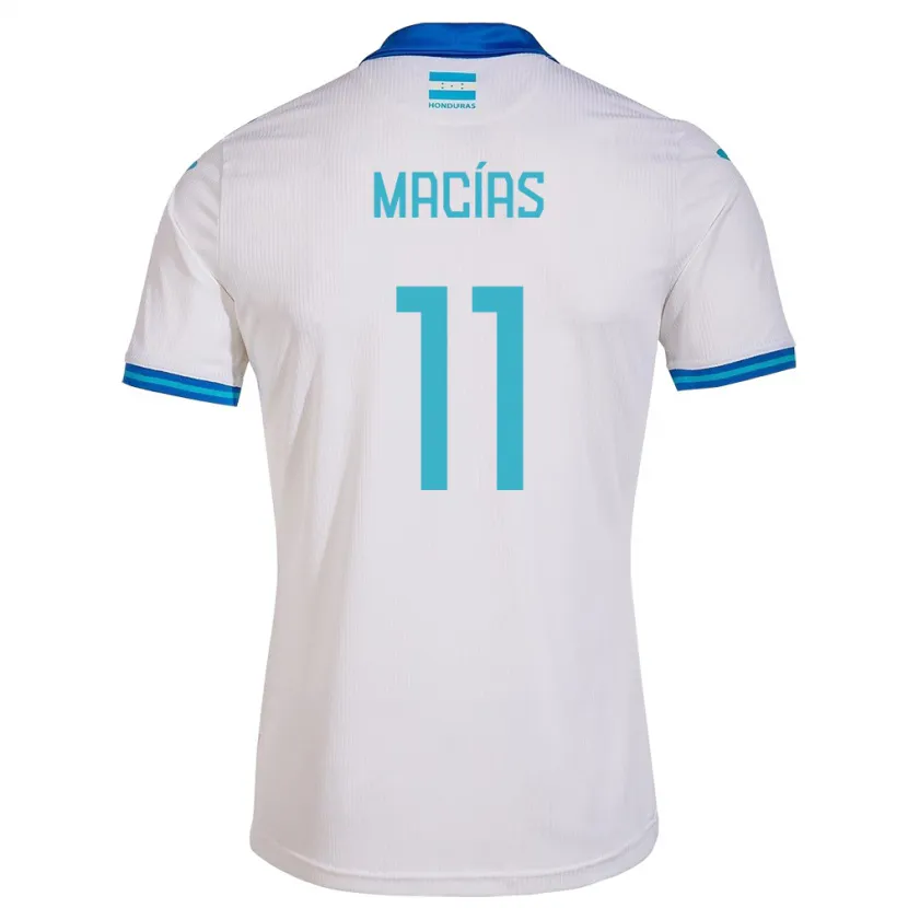 Danxen Barn Honduras Jefryn Macías #11 Hvit Hjemmetrøye Drakt Trøye 24-26 Skjorter T-Skjorte