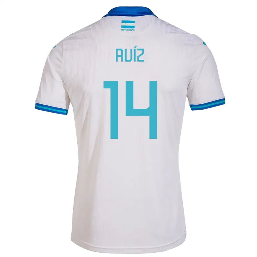 Danxen Barn Honduras David Ruíz #14 Hvit Hjemmetrøye Drakt Trøye 24-26 Skjorter T-Skjorte