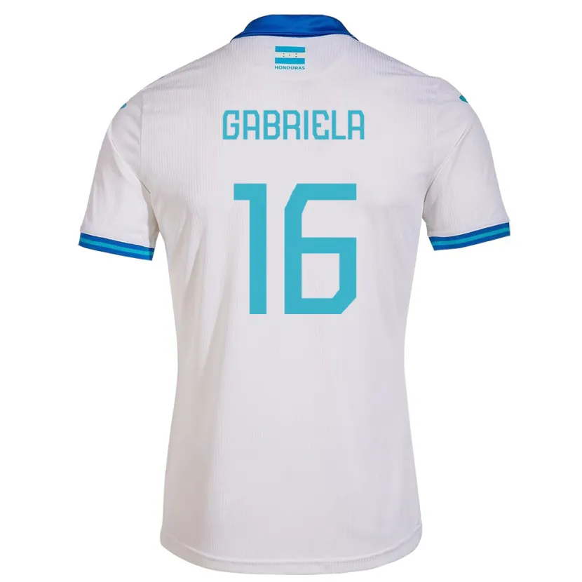 Danxen Barn Honduras Gabriela García #16 Hvit Hjemmetrøye Drakt Trøye 24-26 Skjorter T-Skjorte