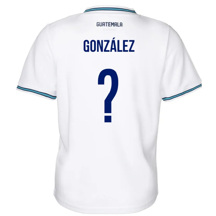 Danxen Barn Guatemala Erick González #0 Hvit Hjemmetrøye Drakt Trøye 24-26 Skjorter T-Skjorte