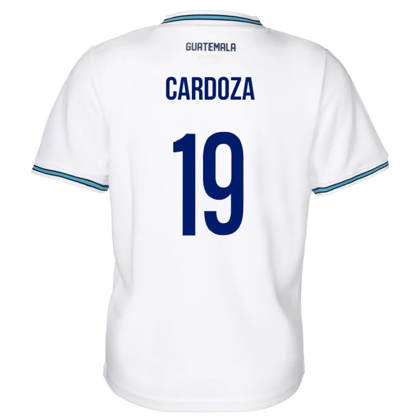 Danxen Barn Guatemala Elmer Cardoza #19 Hvit Hjemmetrøye Drakt Trøye 24-26 Skjorter T-Skjorte