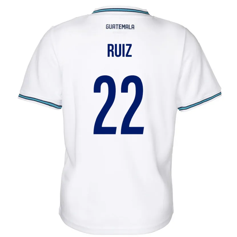 Danxen Barn Guatemala Kevin Ruiz #22 Hvit Hjemmetrøye Drakt Trøye 24-26 Skjorter T-Skjorte
