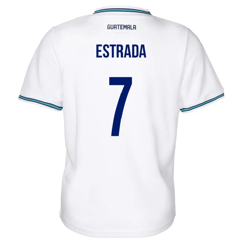 Danxen Barn Guatemala Javier Estrada #7 Hvit Hjemmetrøye Drakt Trøye 24-26 Skjorter T-Skjorte
