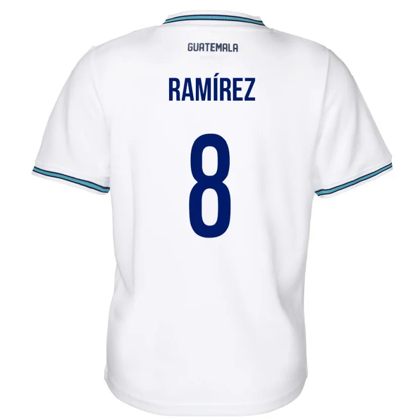 Danxen Barn Guatemala Dennis Ramírez #8 Hvit Hjemmetrøye Drakt Trøye 24-26 Skjorter T-Skjorte