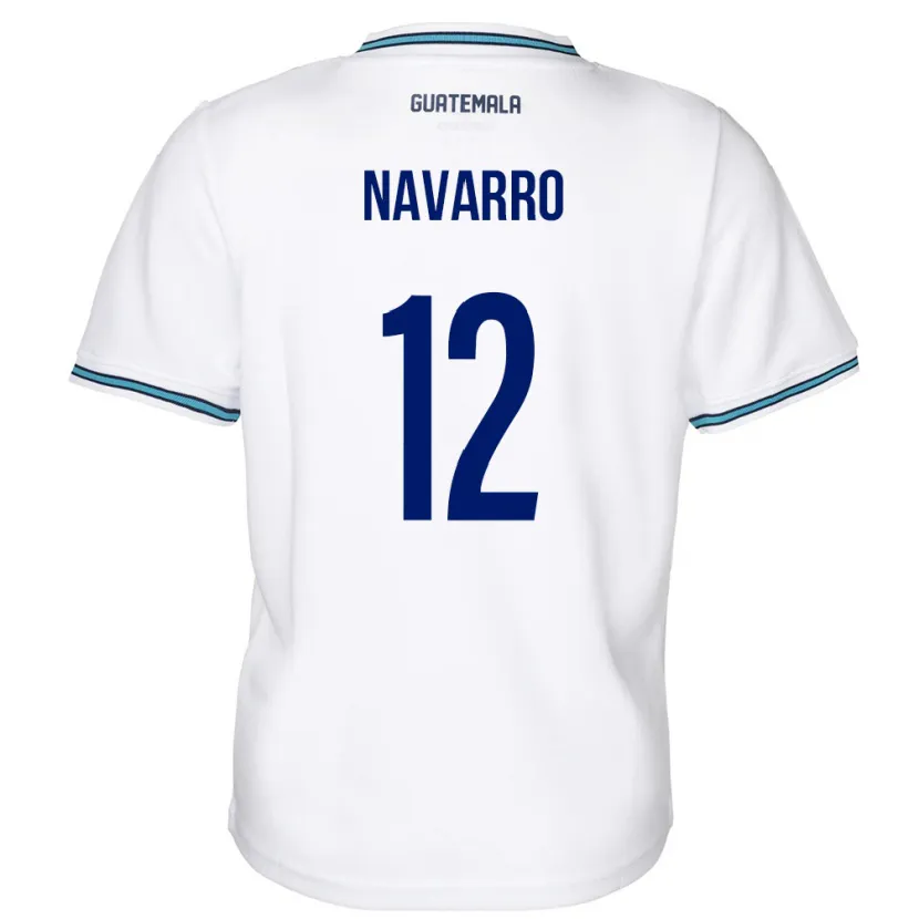Danxen Barn Guatemala Kenderson Navarro #12 Hvit Hjemmetrøye Drakt Trøye 24-26 Skjorter T-Skjorte
