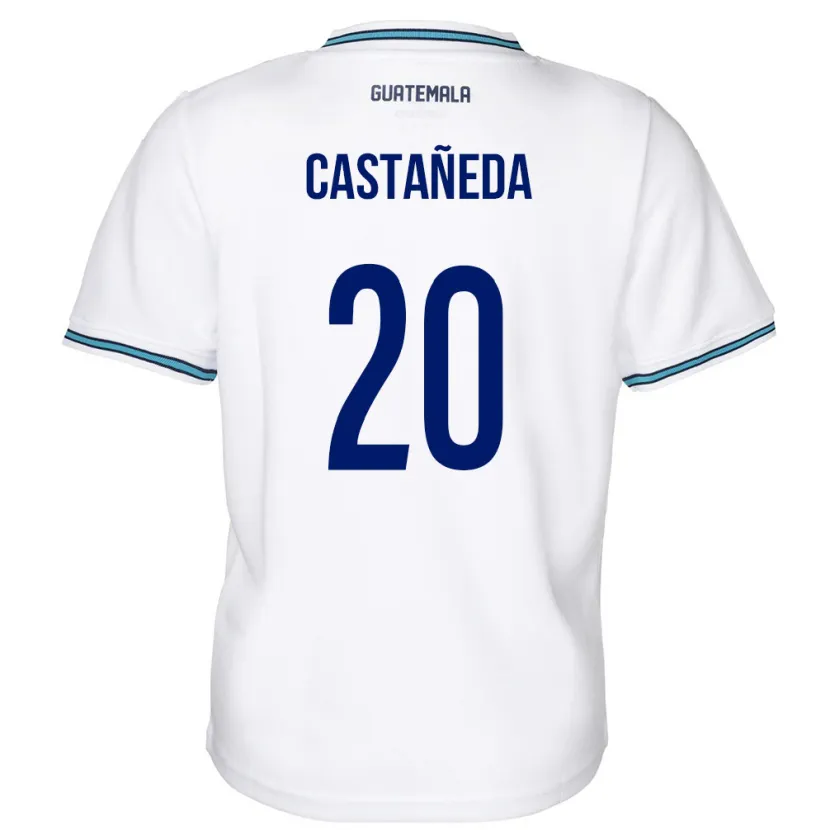Danxen Barn Guatemala Brayam Castañeda #20 Hvit Hjemmetrøye Drakt Trøye 24-26 Skjorter T-Skjorte