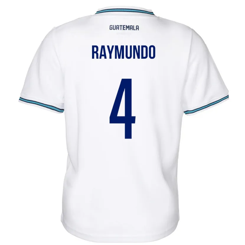 Danxen Barn Guatemala Cristopher Raymundo #4 Hvit Hjemmetrøye Drakt Trøye 24-26 Skjorter T-Skjorte