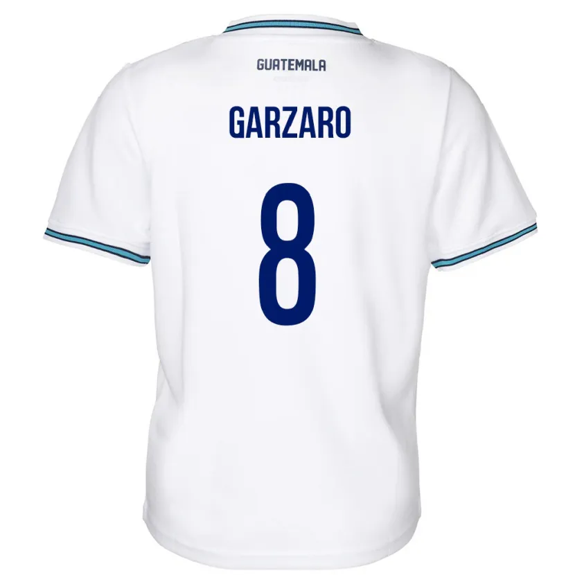 Danxen Barn Guatemala Santiago Garzaro #8 Hvit Hjemmetrøye Drakt Trøye 24-26 Skjorter T-Skjorte