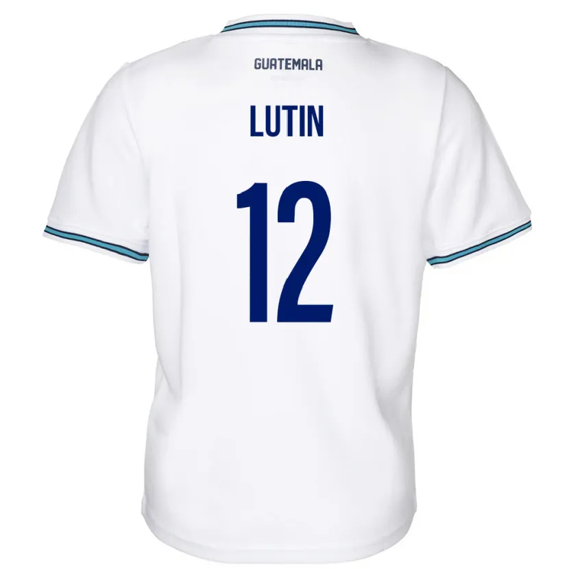 Danxen Barn Guatemala John Lutin #12 Hvit Hjemmetrøye Drakt Trøye 24-26 Skjorter T-Skjorte
