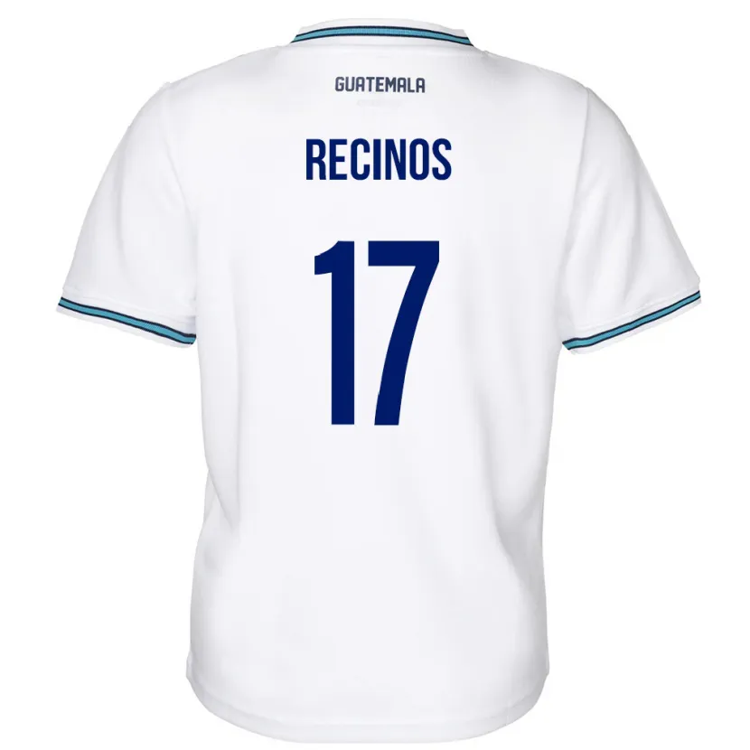 Danxen Barn Guatemala Antony Recinos #17 Hvit Hjemmetrøye Drakt Trøye 24-26 Skjorter T-Skjorte