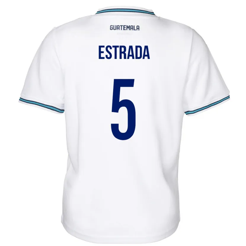 Danxen Barn Guatemala Elizabeth Estrada #5 Hvit Hjemmetrøye Drakt Trøye 24-26 Skjorter T-Skjorte