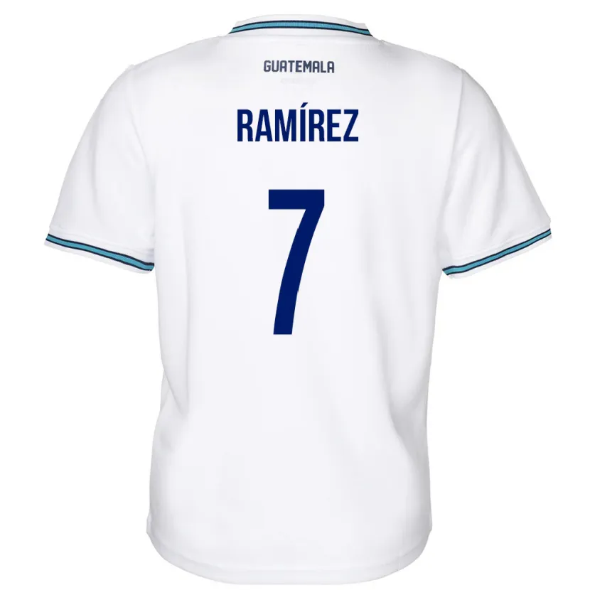 Danxen Barn Guatemala Leslie Ramírez #7 Hvit Hjemmetrøye Drakt Trøye 24-26 Skjorter T-Skjorte