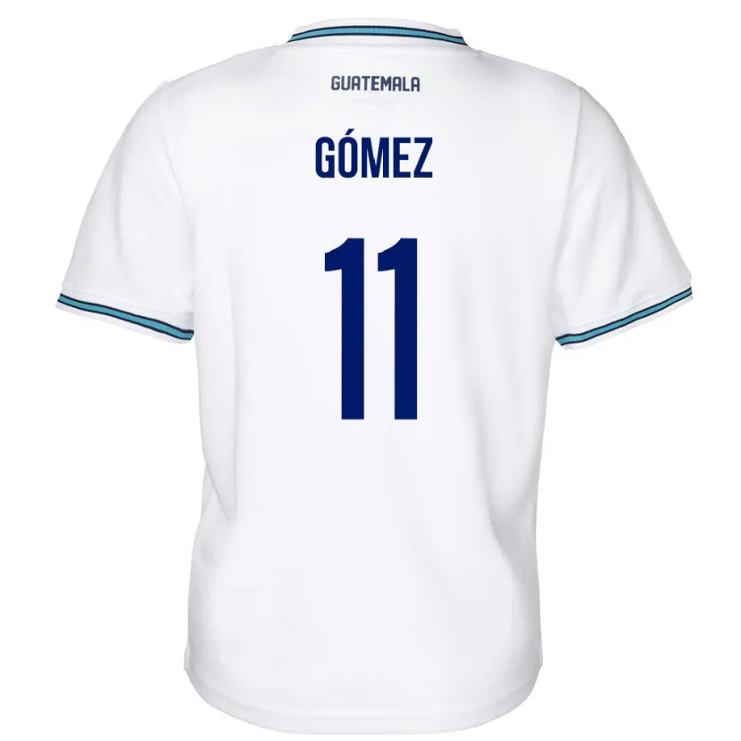 Danxen Barn Guatemala Savianna Gómez #11 Hvit Hjemmetrøye Drakt Trøye 24-26 Skjorter T-Skjorte