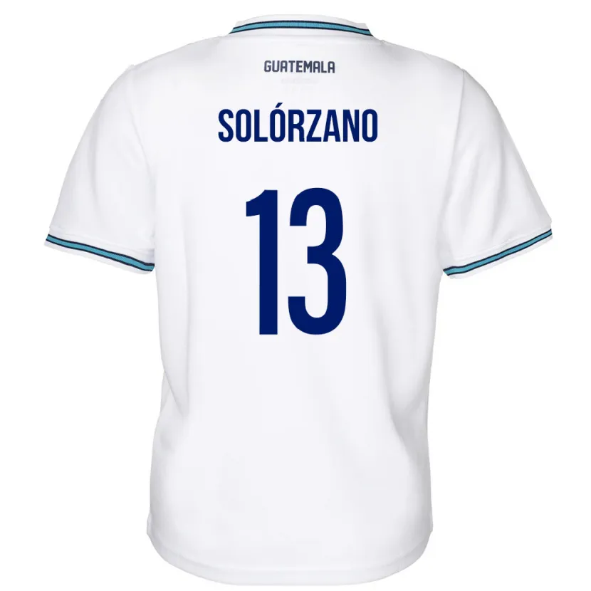 Danxen Barn Guatemala Aisha Solórzano #13 Hvit Hjemmetrøye Drakt Trøye 24-26 Skjorter T-Skjorte
