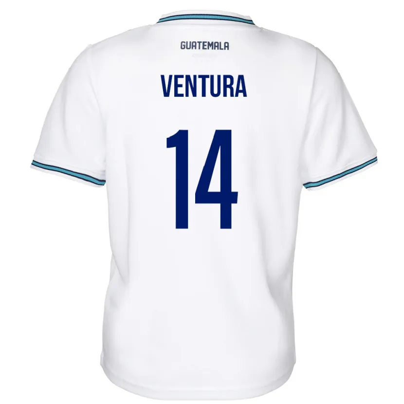 Danxen Barn Guatemala Madelyn Ventura #14 Hvit Hjemmetrøye Drakt Trøye 24-26 Skjorter T-Skjorte