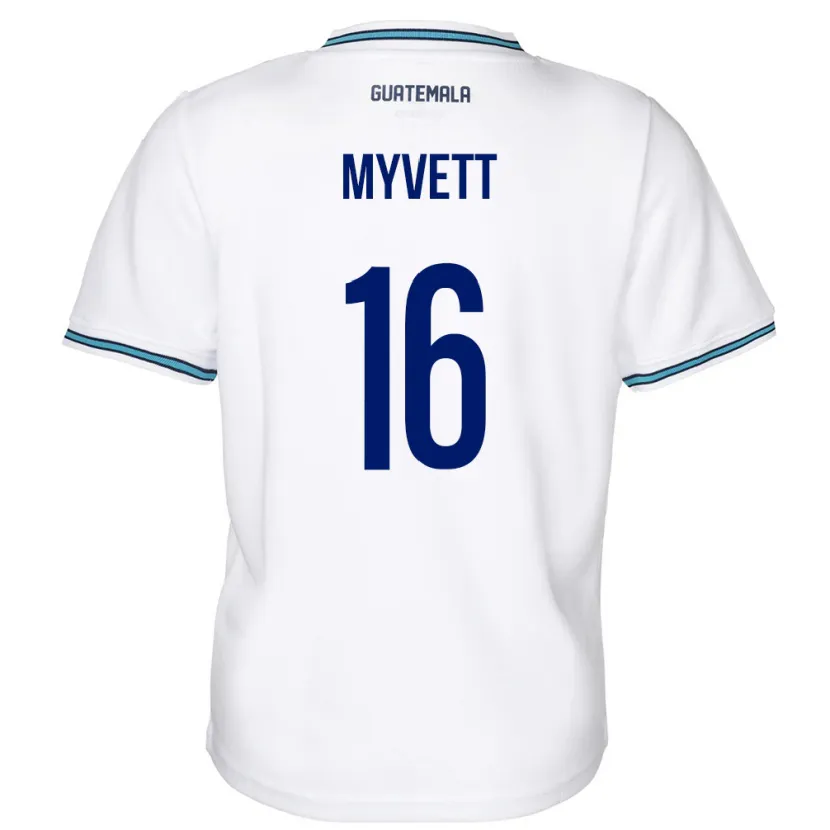Danxen Barn Guatemala Jemery Myvett #16 Hvit Hjemmetrøye Drakt Trøye 24-26 Skjorter T-Skjorte