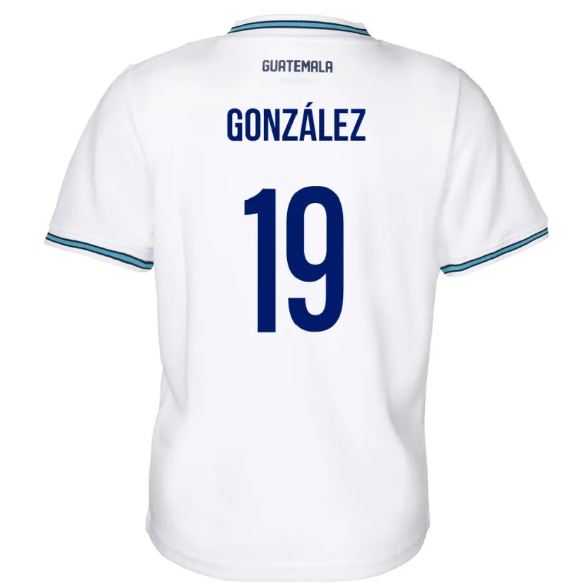 Danxen Barn Guatemala Karen González #19 Hvit Hjemmetrøye Drakt Trøye 24-26 Skjorter T-Skjorte