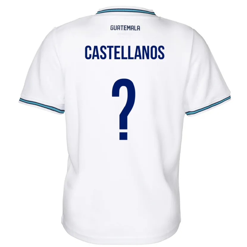 Danxen Barn Guatemala Jezmin Castellanos #0 Hvit Hjemmetrøye Drakt Trøye 24-26 Skjorter T-Skjorte