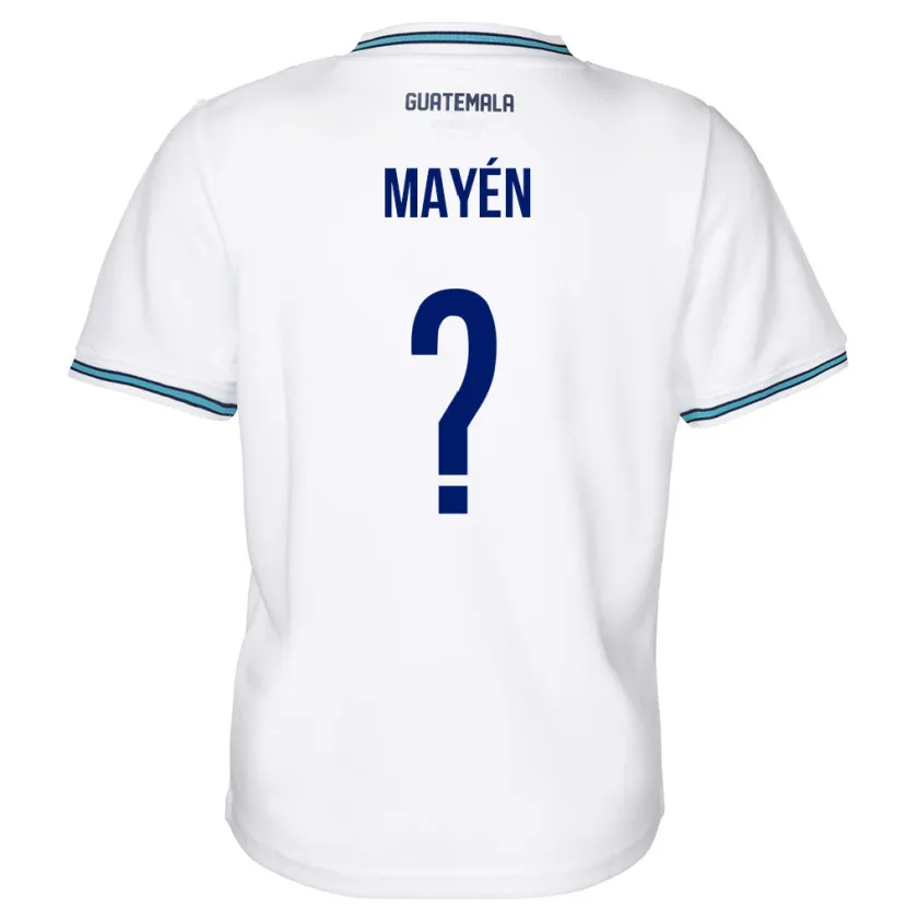 Danxen Barn Guatemala Kellin Mayén #0 Hvit Hjemmetrøye Drakt Trøye 24-26 Skjorter T-Skjorte