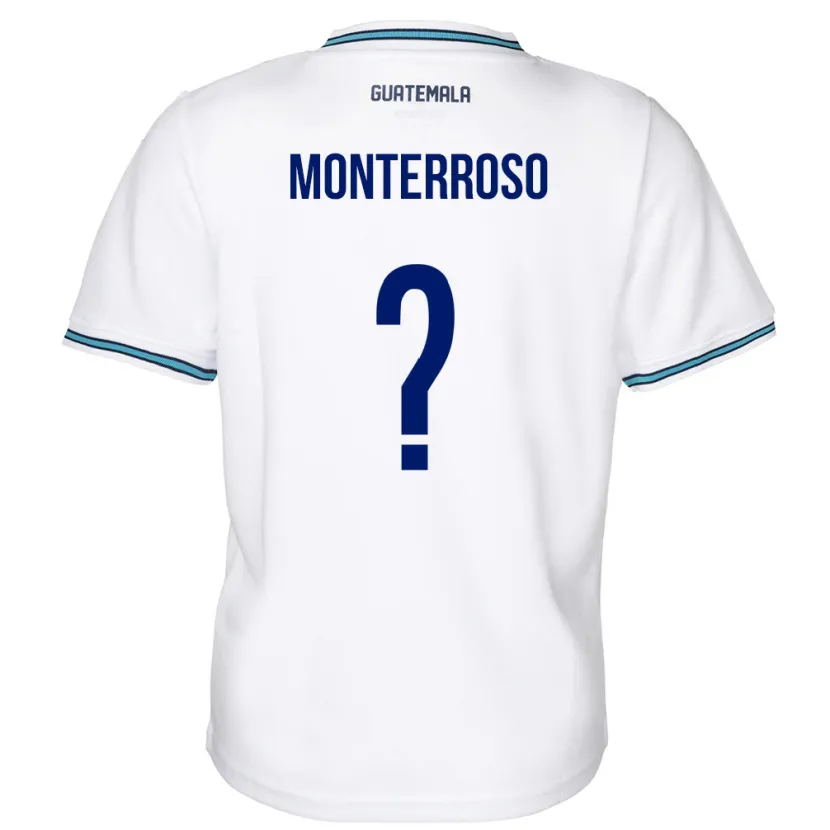Danxen Barn Guatemala María Monterroso #0 Hvit Hjemmetrøye Drakt Trøye 24-26 Skjorter T-Skjorte