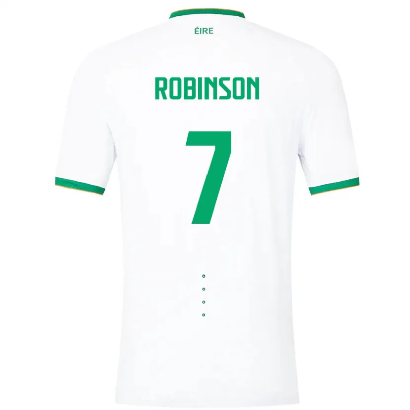 Danxen Barn Irland Callum Robinson #7 Hvit Bortetrøye Drakt Trøye 24-26 Skjorter T-Skjorte