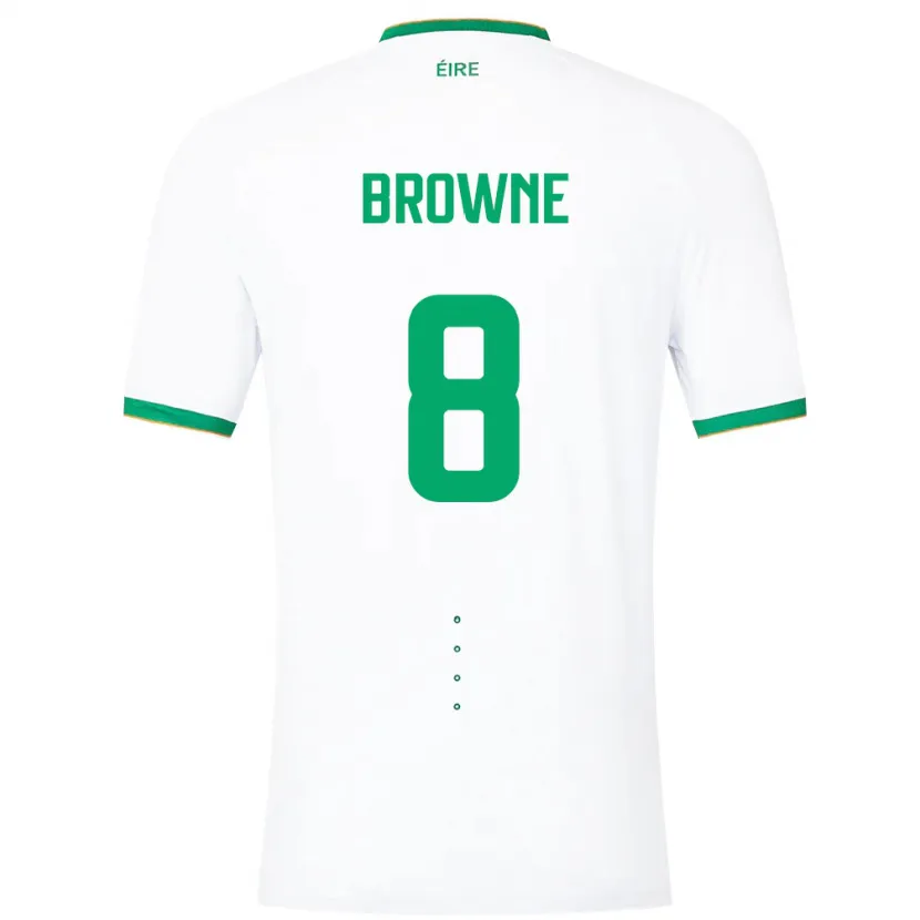 Danxen Barn Irland Alan Browne #8 Hvit Bortetrøye Drakt Trøye 24-26 Skjorter T-Skjorte