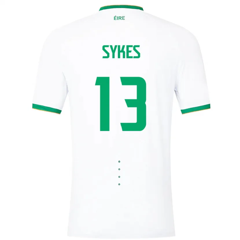 Danxen Barn Irland Mark Sykes #13 Hvit Bortetrøye Drakt Trøye 24-26 Skjorter T-Skjorte