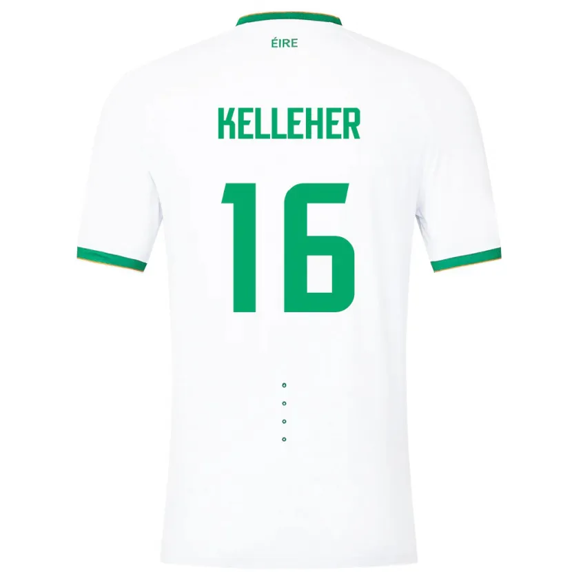 Danxen Barn Irland Caoimhín Kelleher #16 Hvit Bortetrøye Drakt Trøye 24-26 Skjorter T-Skjorte