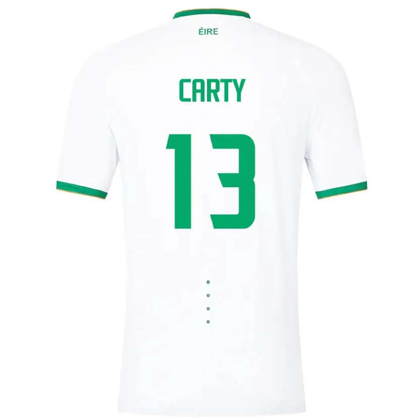 Danxen Barn Irland Conor Carty #13 Hvit Bortetrøye Drakt Trøye 24-26 Skjorter T-Skjorte
