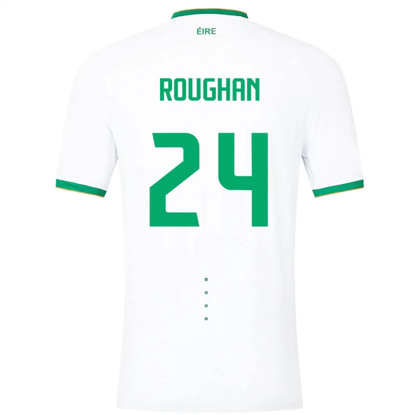Danxen Barn Irland Sean Roughan #24 Hvit Bortetrøye Drakt Trøye 24-26 Skjorter T-Skjorte