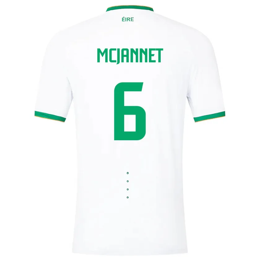 Danxen Barn Irland Ed Mcjannet #6 Hvit Bortetrøye Drakt Trøye 24-26 Skjorter T-Skjorte