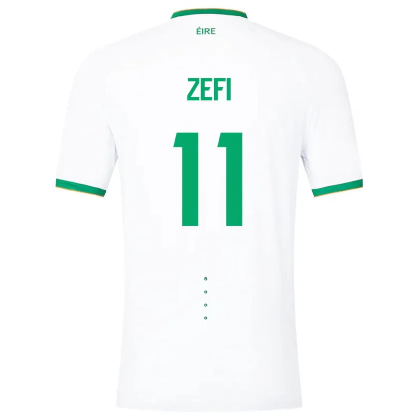 Danxen Barn Irland Kevin Zefi #11 Hvit Bortetrøye Drakt Trøye 24-26 Skjorter T-Skjorte
