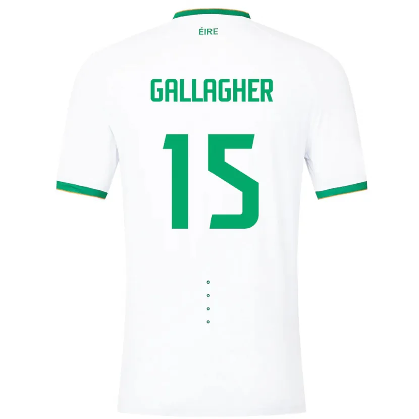Danxen Barn Irland Oisín Gallagher #15 Hvit Bortetrøye Drakt Trøye 24-26 Skjorter T-Skjorte