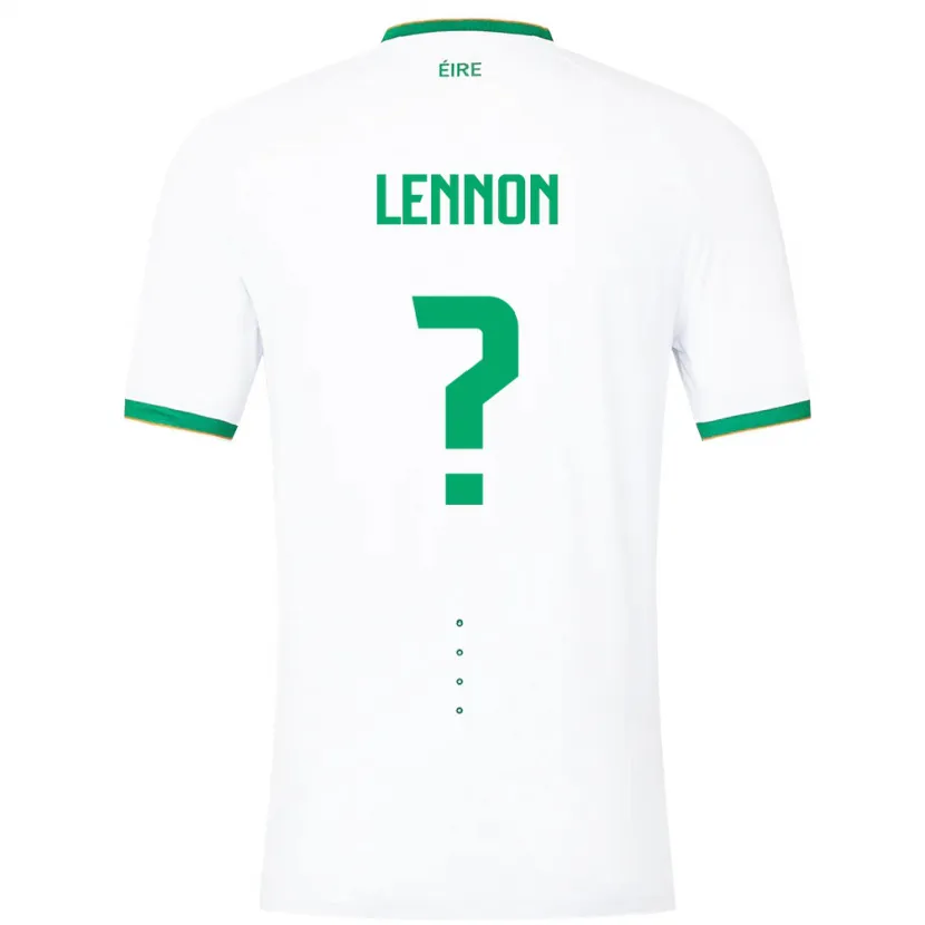 Danxen Barn Irland Adam Lennon #0 Hvit Bortetrøye Drakt Trøye 24-26 Skjorter T-Skjorte