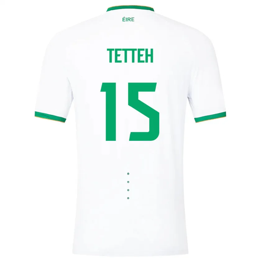 Danxen Barn Irland Gideon Tetteh #15 Hvit Bortetrøye Drakt Trøye 24-26 Skjorter T-Skjorte
