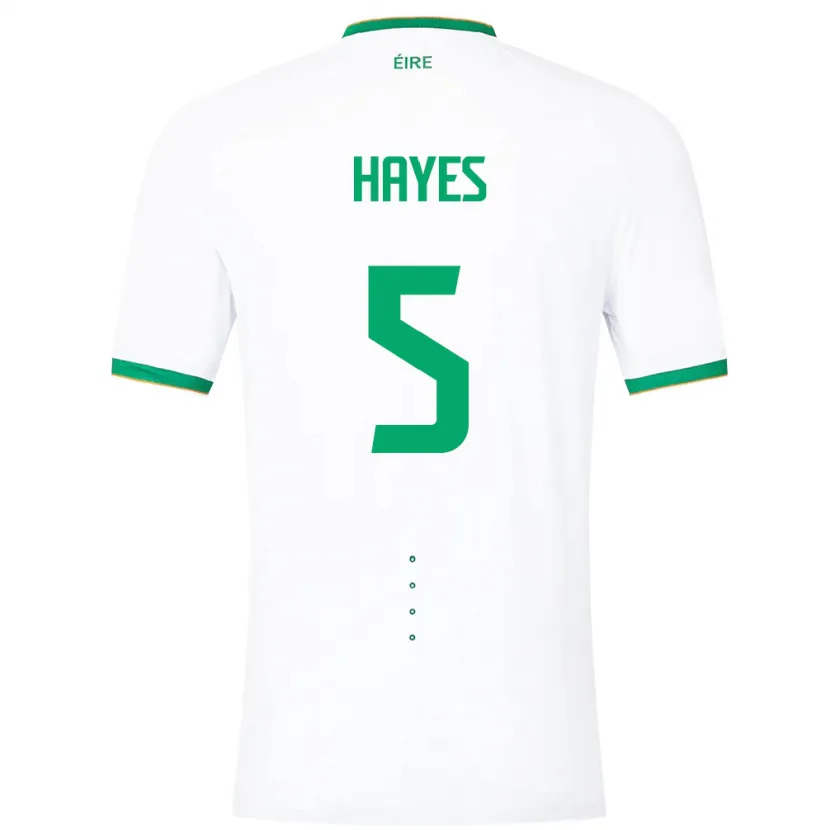 Danxen Barn Irland Caitlin Hayes #5 Hvit Bortetrøye Drakt Trøye 24-26 Skjorter T-Skjorte